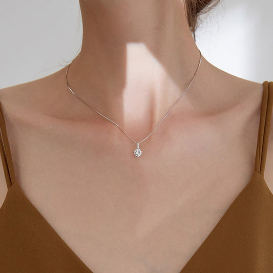 Geometric Light Luxury Water Drop Minority Simple Single Necklaces