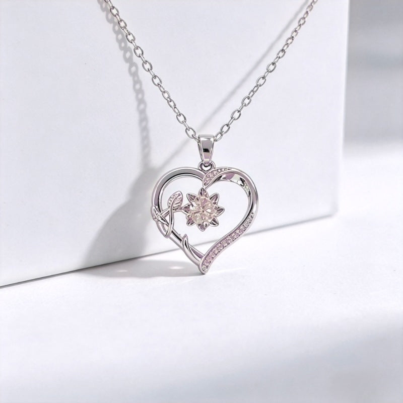 Luxury Copper Micro Female Swan Love Ocean Series Necklace