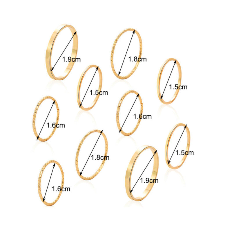 Alloy Suit Creative Simple Retro Pcs Rings