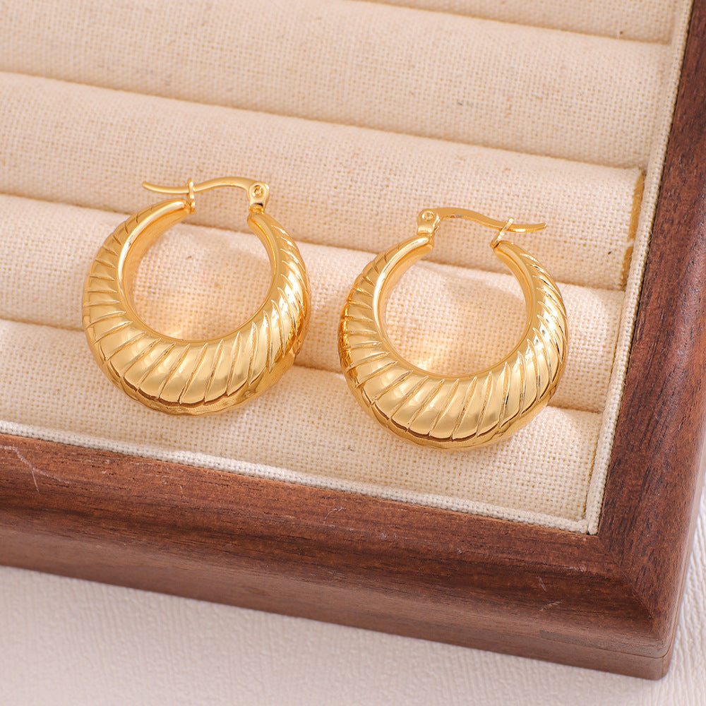 Women's Shaped Tube Style Light Luxury Fashion Simple Luxurious Earrings