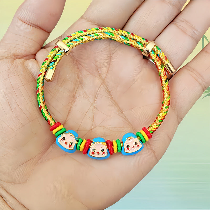Hand-woven Life Bell Red Rope Small Dragon Bracelet