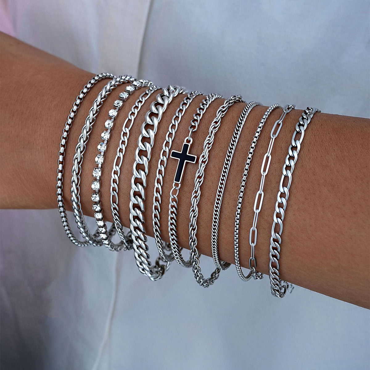 Leaves Glossy Irregular With Personality Stripes Bracelets