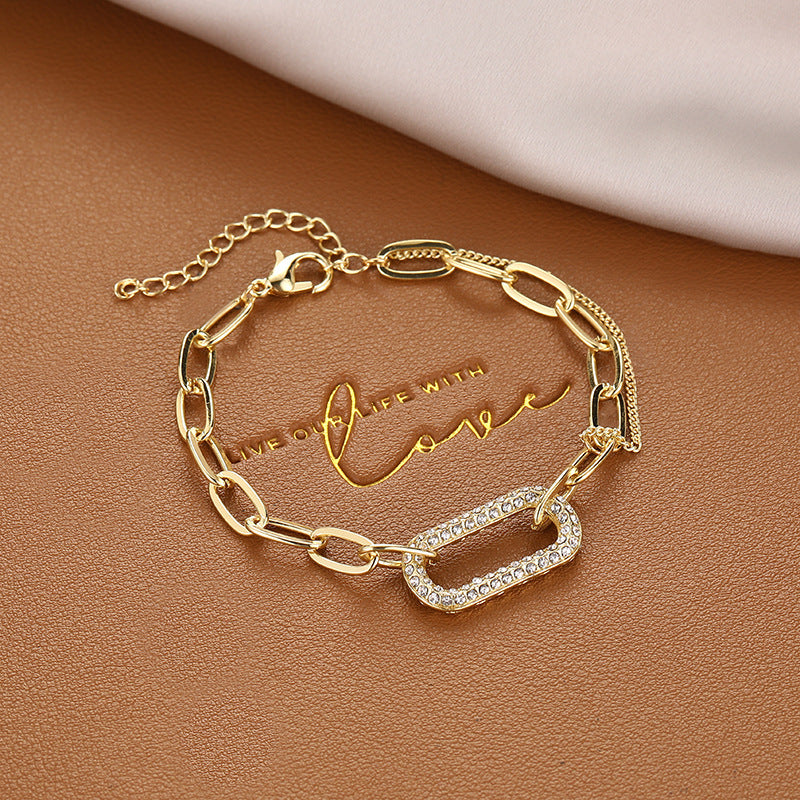 Vintage Pearl Female Style Design Simple Cold Bracelet
