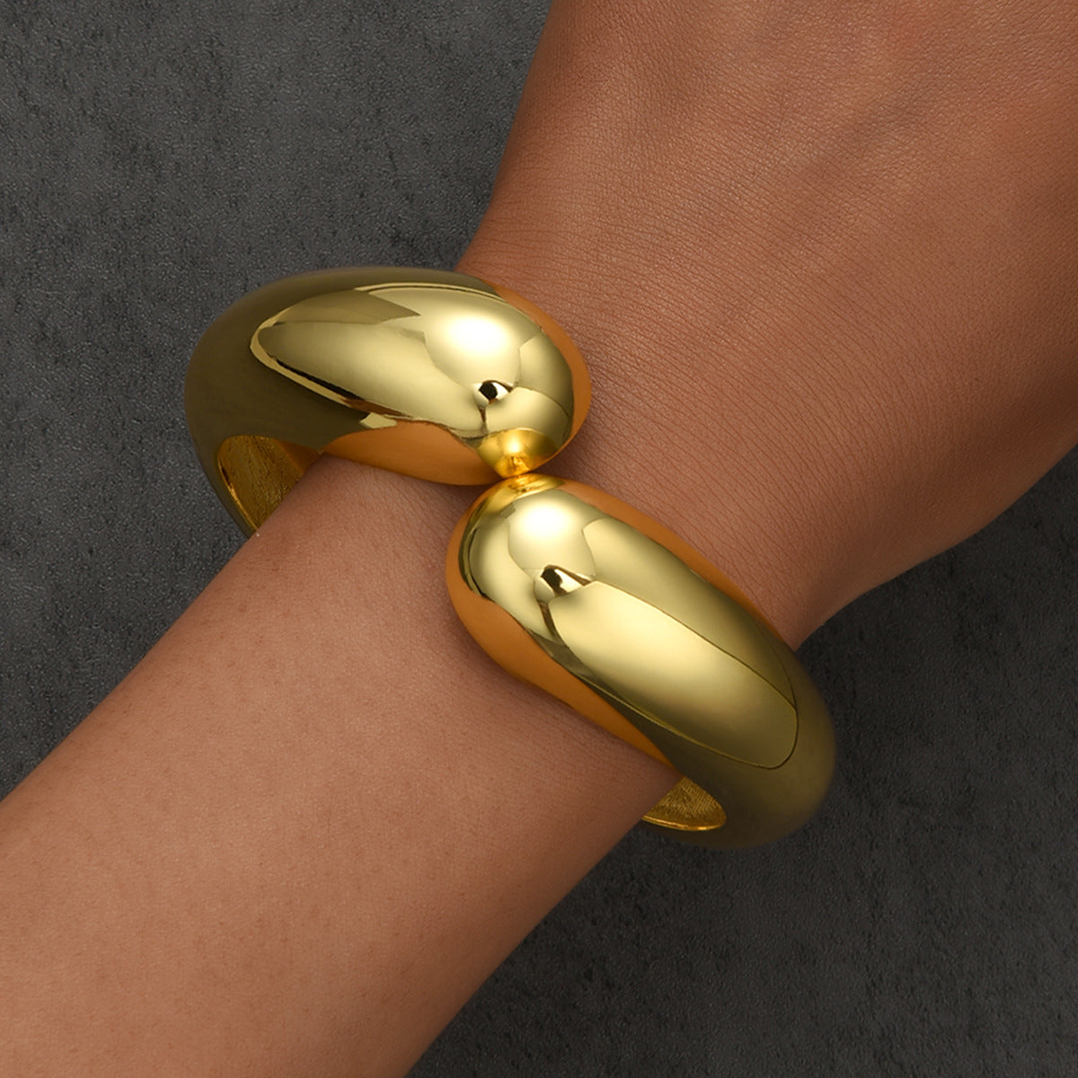 Leaves Glossy Irregular With Personality Stripes Bracelets