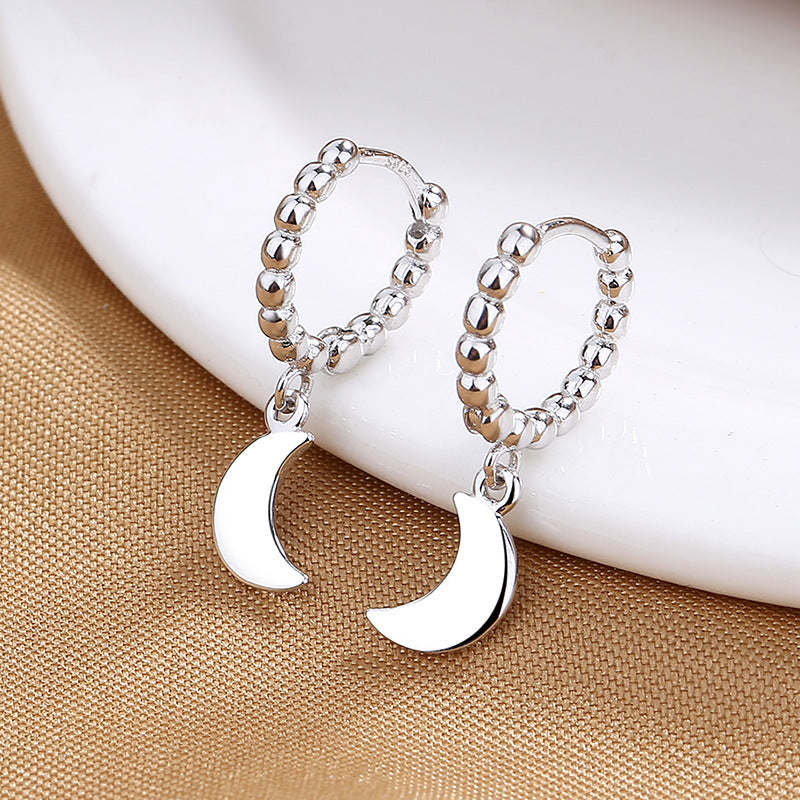 Simple Graceful Sier Niche Love Light Ear Clip Earrings