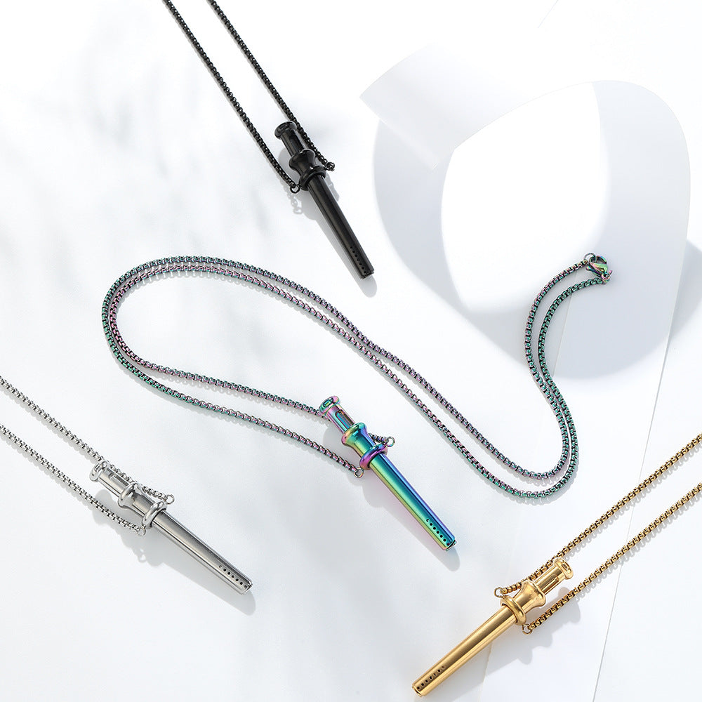 Breathing Round Tube Telescopic Perfume Extractor Necklaces