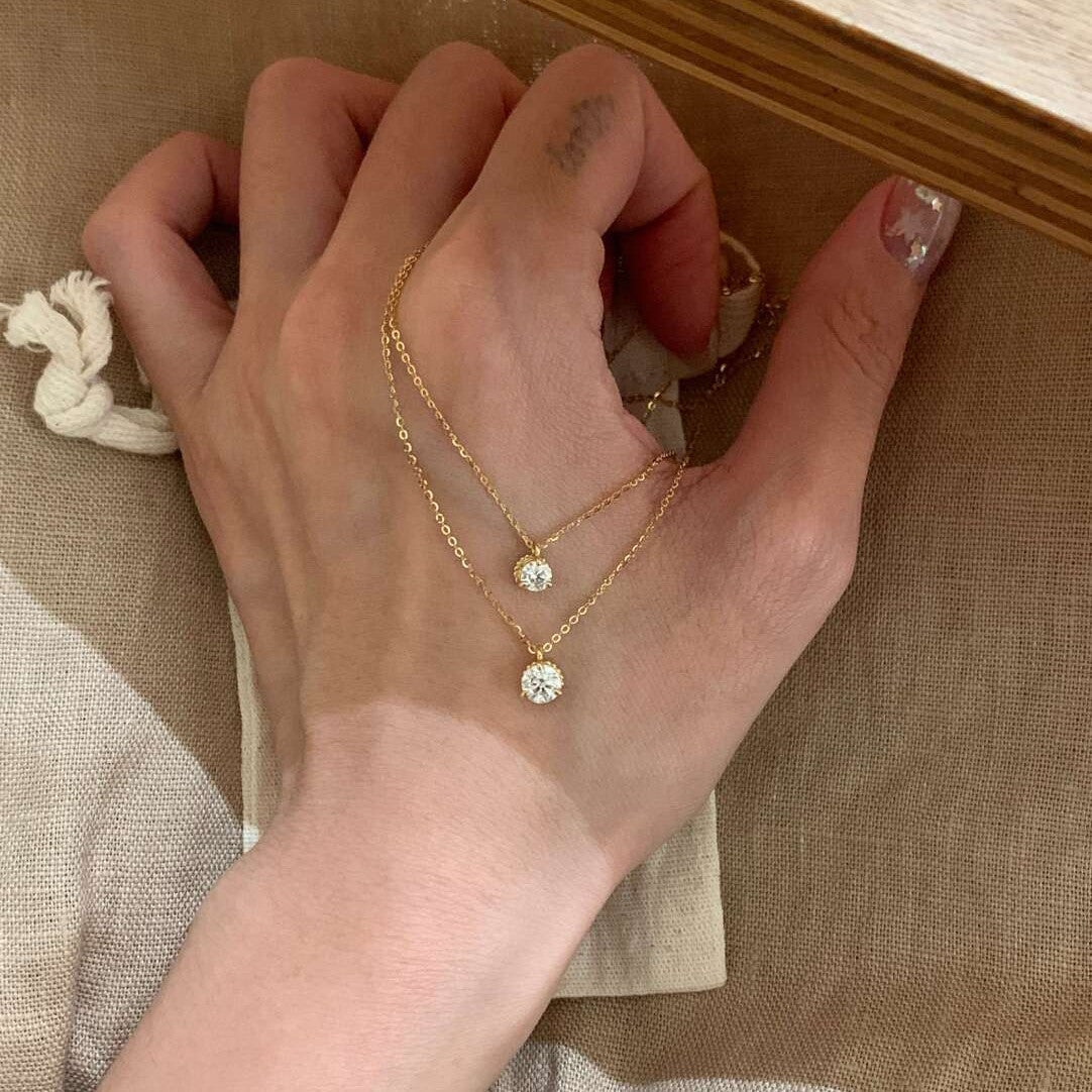 Elegant Small Nose Ga Solitaire Female Summer Exquisite Necklaces