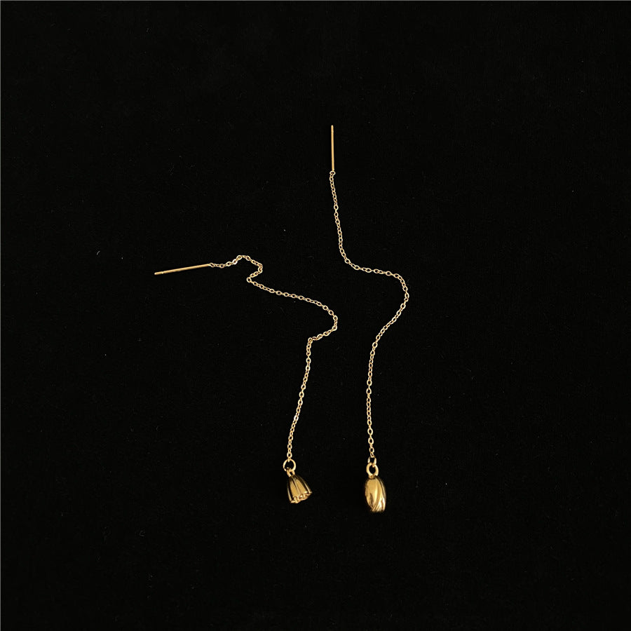 Titanium Steel Lotus Seedpod Asymmetric Face Slimming Ear Line