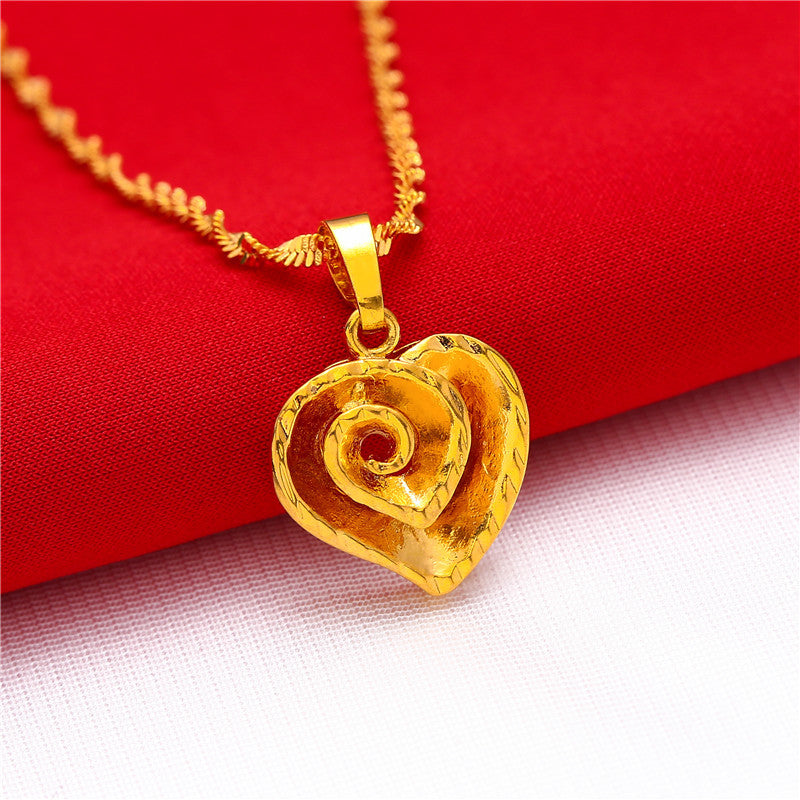 Women's Box Chain Packaging Flower Water Ripple Necklaces