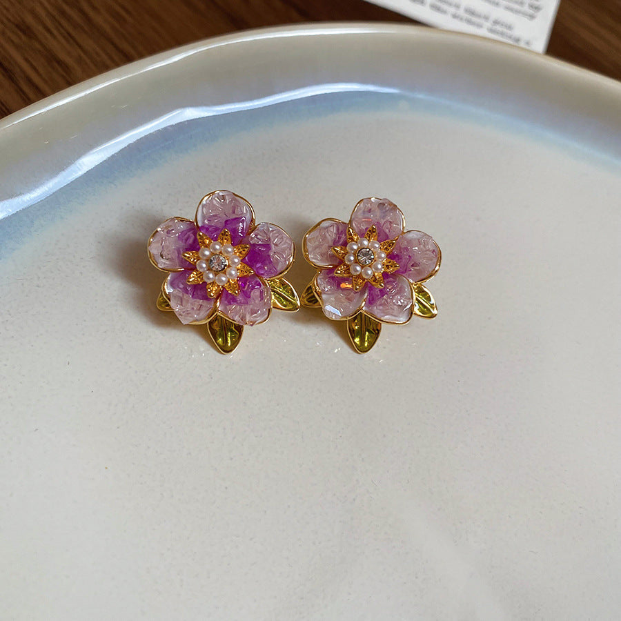 Women's Geometric Flowers Ear Light Luxury Minority Fashion Necklaces