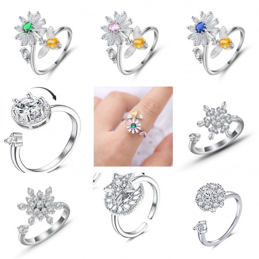 Personalized Rotatable Adjustable Anxiety Relieving Pressure Ring
