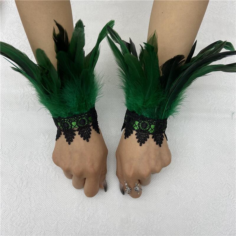 Feather Halloween Performance Ball Lace Wristband Bracelets