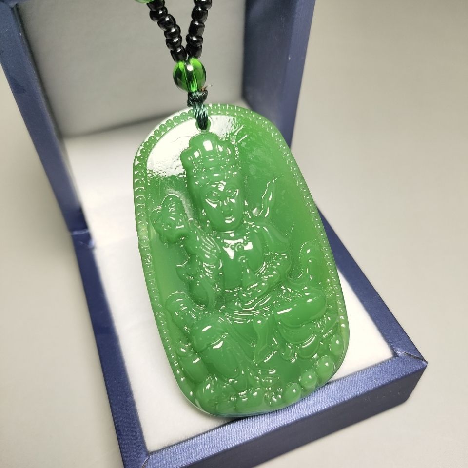 Women's & Men's Of Maitreya Buddha Activity Gift Glass Ornament Necklaces