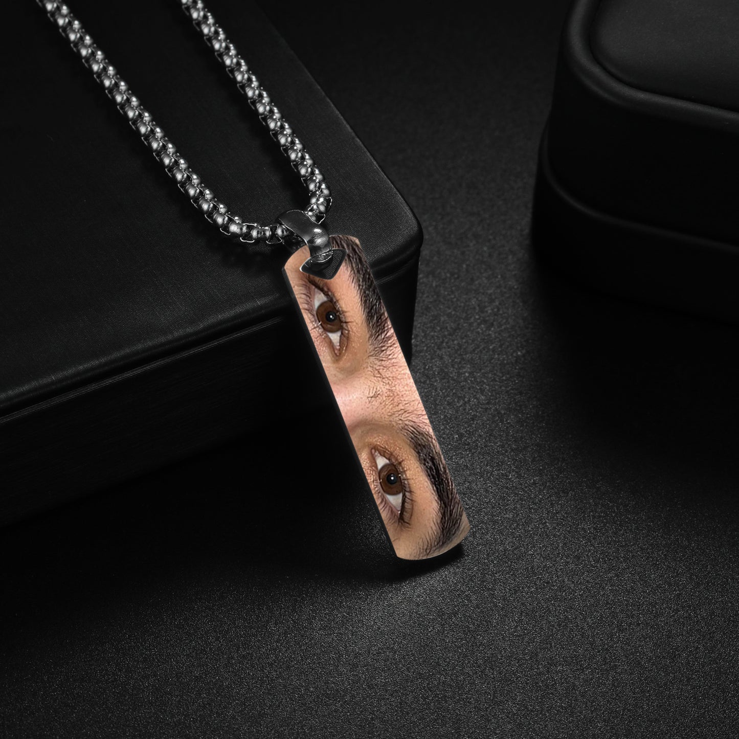 Men's Hot Stainless Steel Strip Picture Making Necklaces