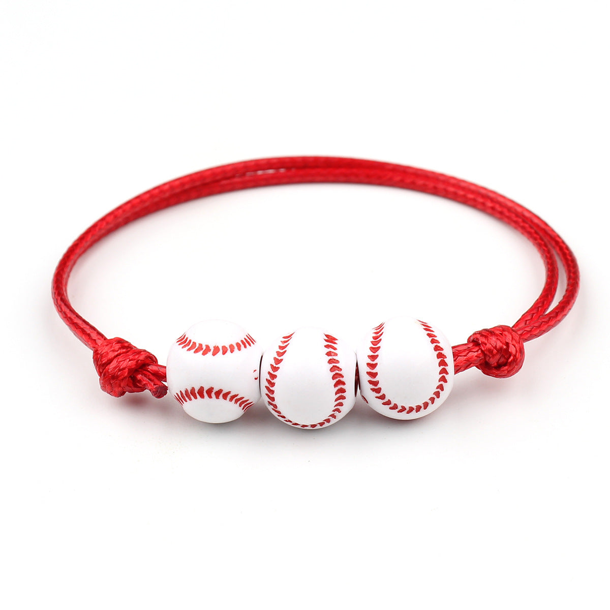 Basketball Baseball Wax Line Woven Softball Bracelets