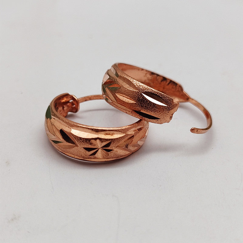 Vintage Red Copper Pure Elderly Ethnic Earrings