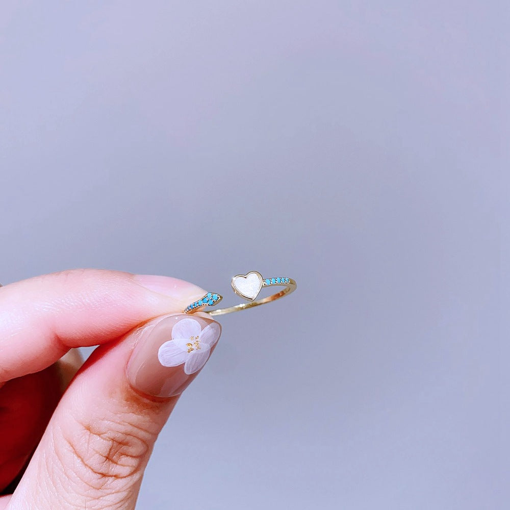 Light Luxury Minority Design Colorful Gemstone Rings