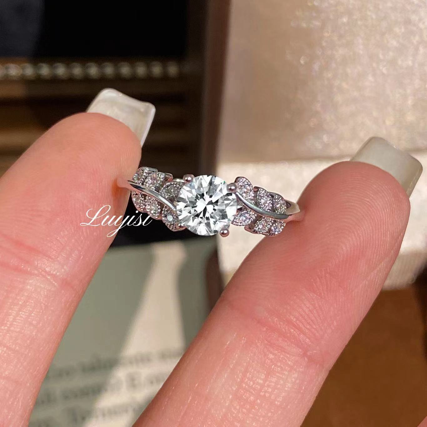 Moon Osmanthus Zircon Female Fresh Sweet Elegant High Sense Ring