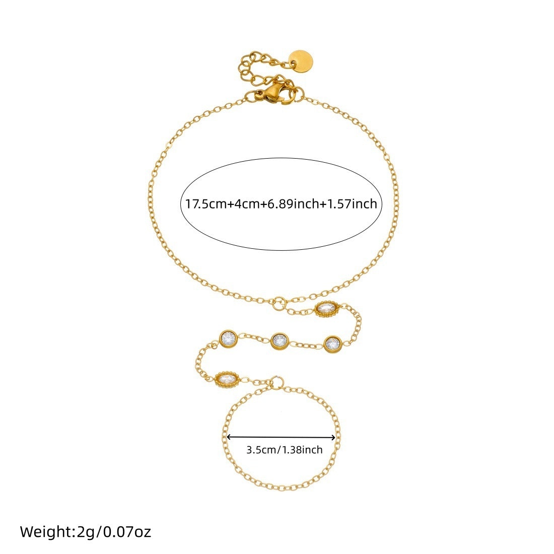 Minority Simple Personality Geometric Oval Accessory Bracelet