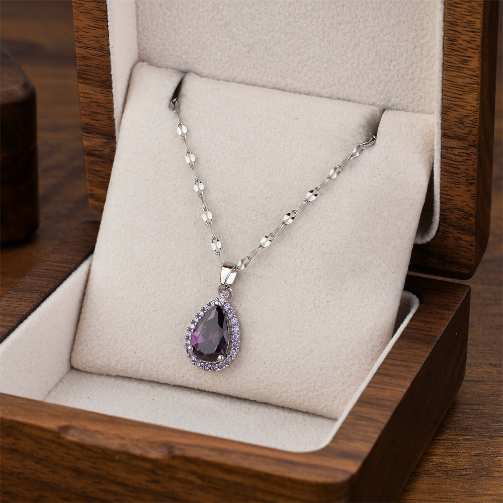 Titanium Steel Female Niche Simple Temperament Clavicle Pendants