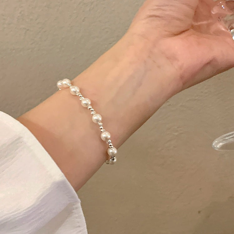 Fashion Temperament Small Pieces Of Sier Pearl Female Design Bracelet