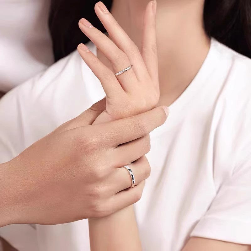 Women's & Men's Life Couple Pair Of Open Fashion Girlfriends Long-distance Ring