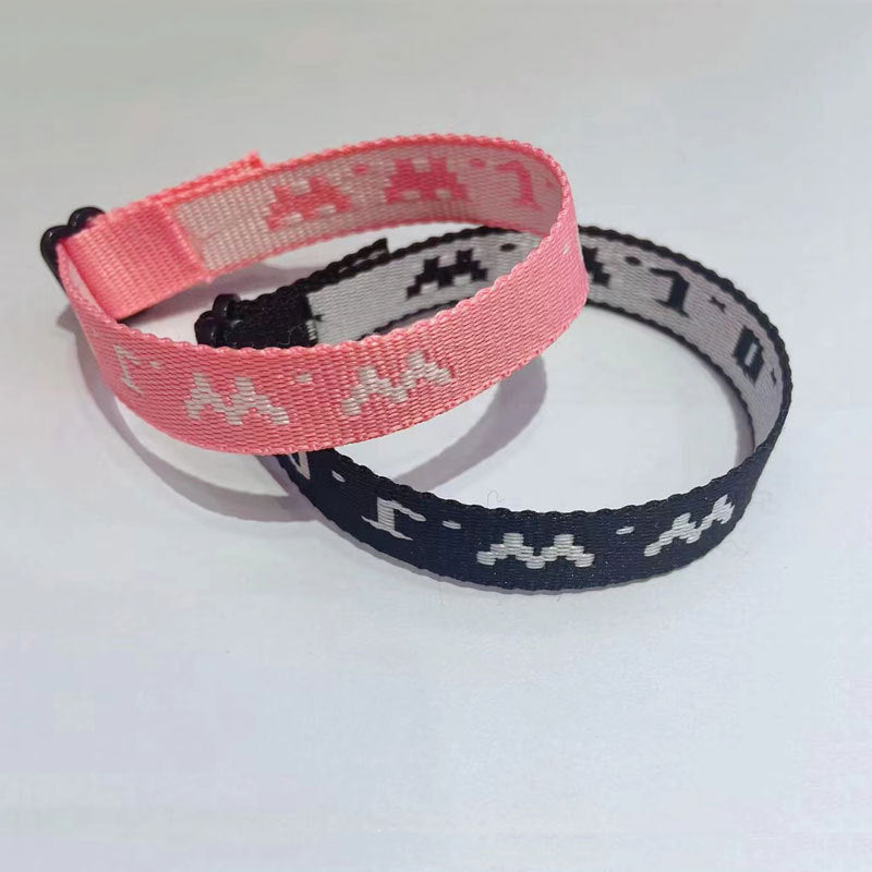 Jacquard Printing Wristband Unisex Wrist Strap For Bracelets