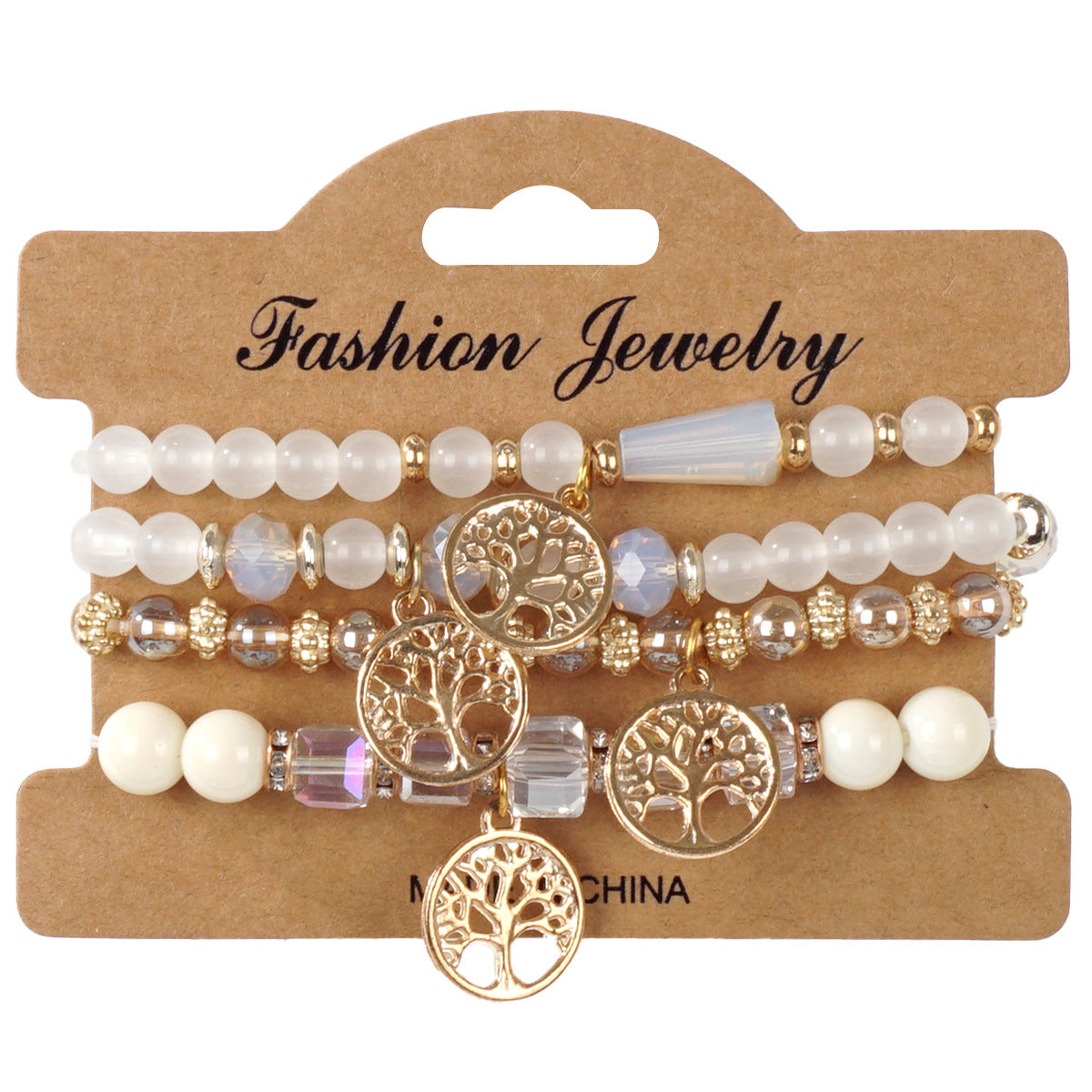 Bohemian Style String Beads Twin Four Bracelets