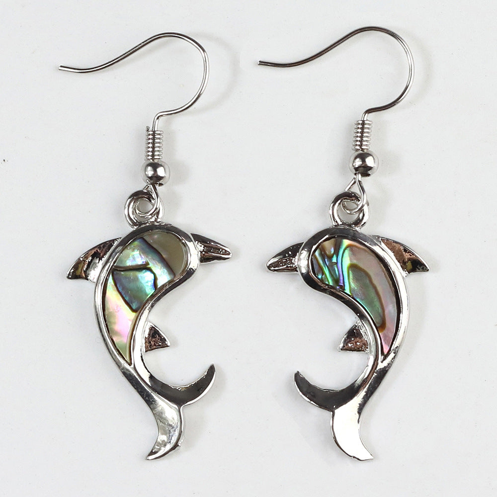 Natural Abalone Shell Ear Hook Eardrop Earrings