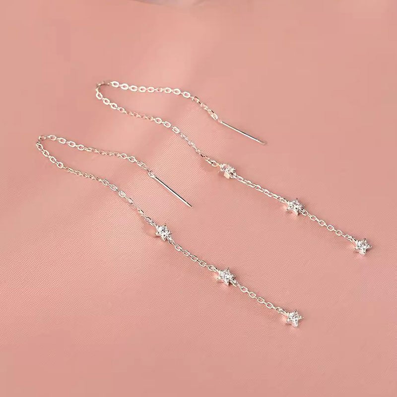 Classy Women's Tassel Elegant Long Eardrops Ear Line
