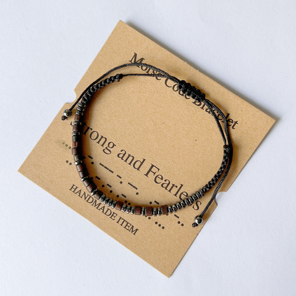 Woven Moss Password Letter Number Couple Bracelets