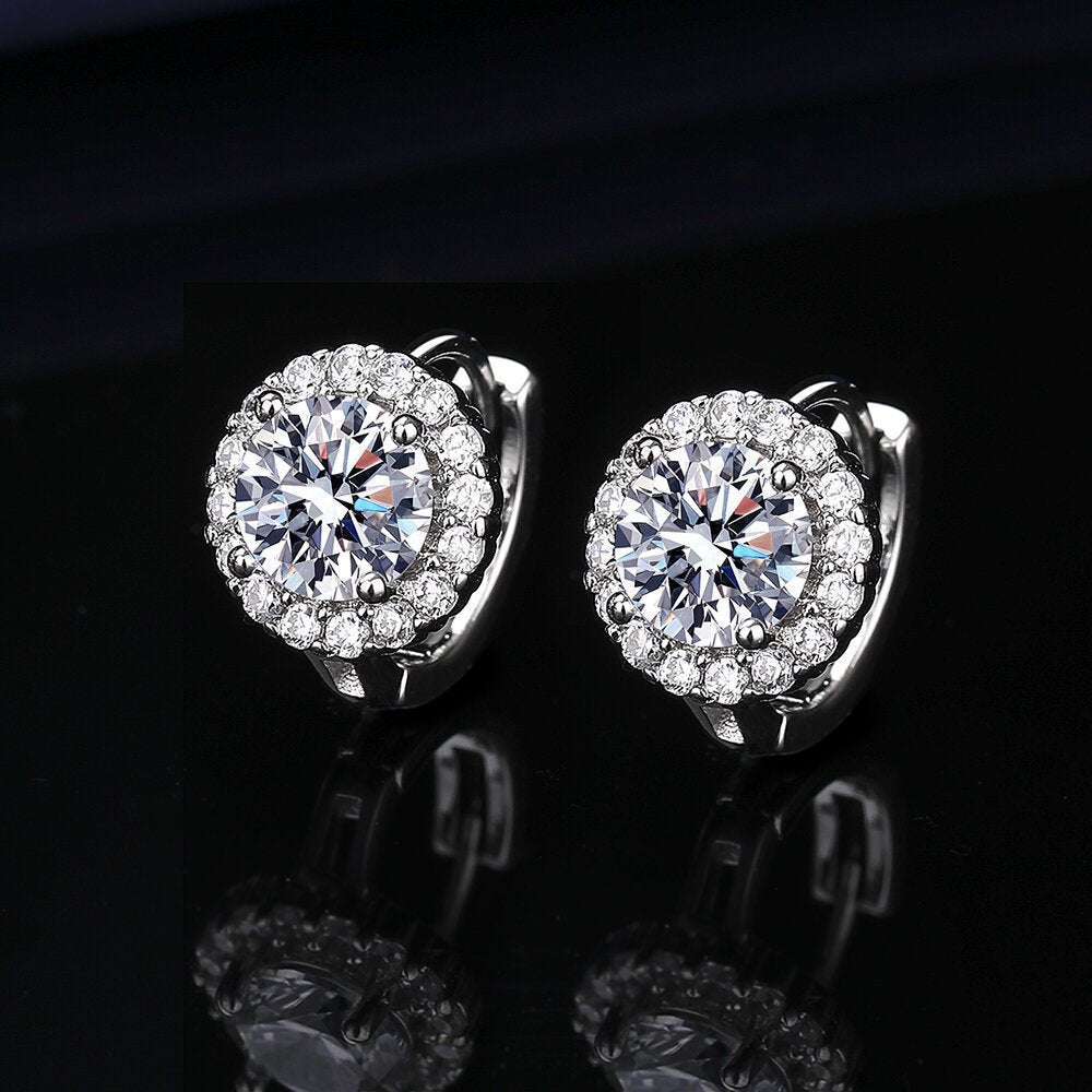 Live Broadcast Female Karat Fashion Elegant Zircon Ear Buckle