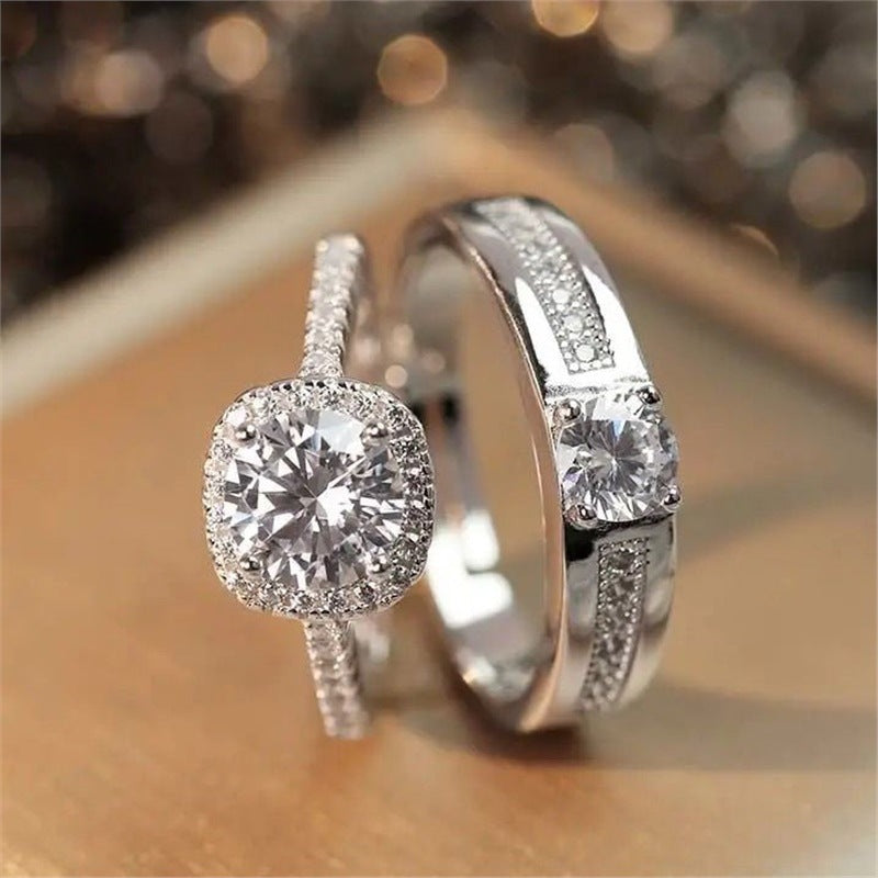 Couple Wedding Simulation Diamond Live Mouth Proposal Fake Rings