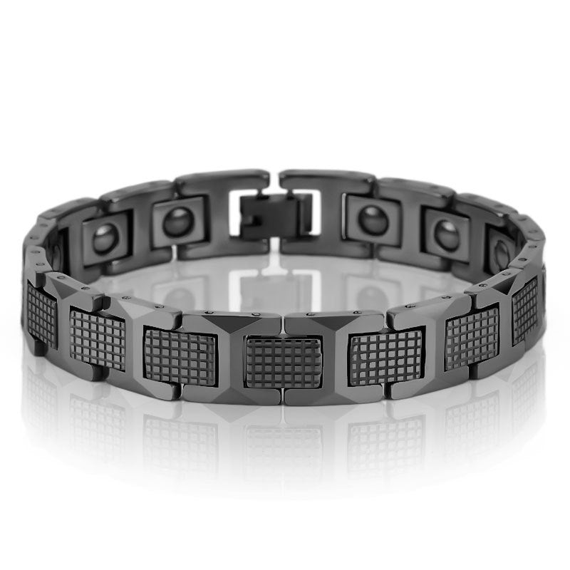 Women's & Men's Adjustable Titanium Steel Curved Can Carve Writing Stainless Gold Bracelet