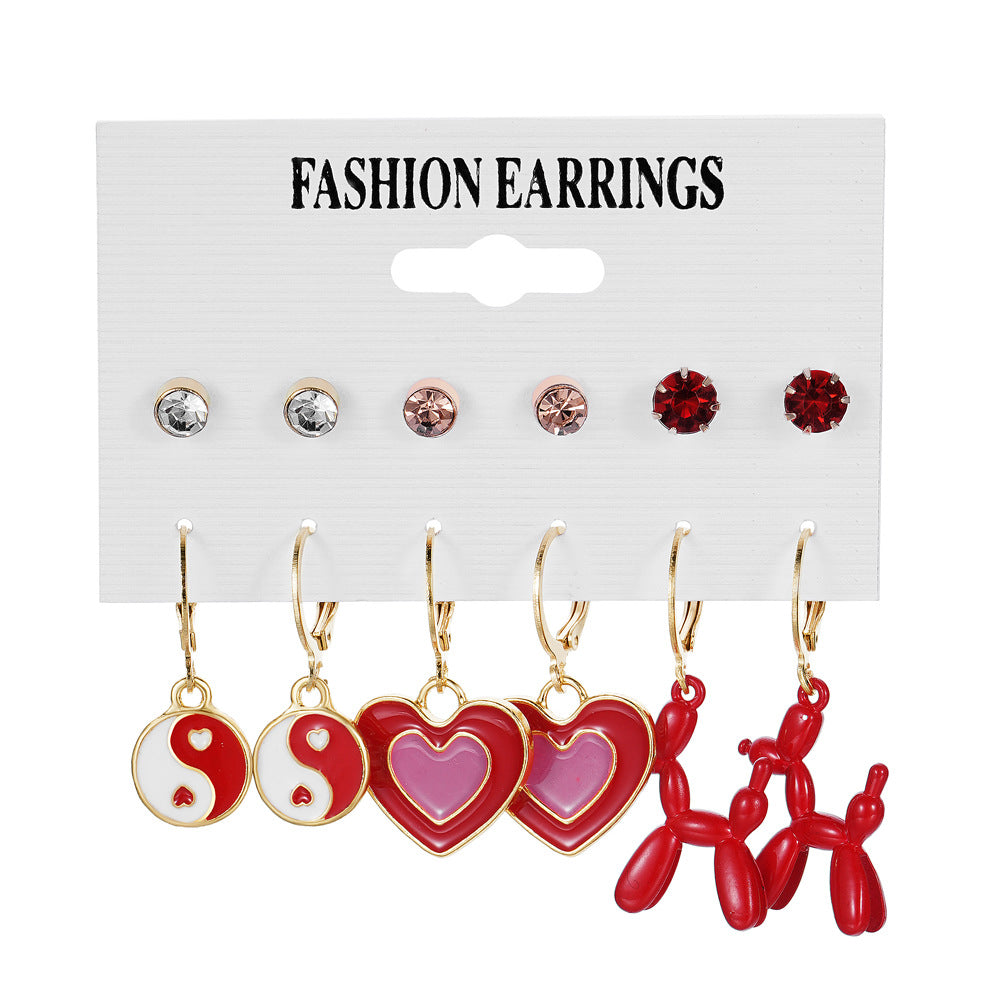 Acrylic Butterfly Cute Bear Ear Clip Earrings