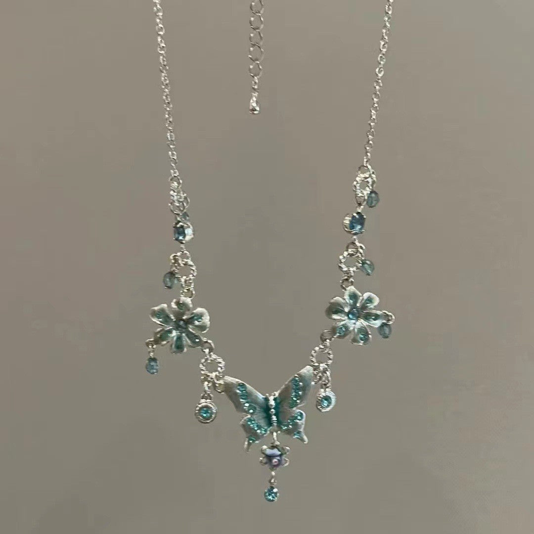 Butterfly Drop Female Mori Style Niche Exquisite Fashion Sweet Necklace