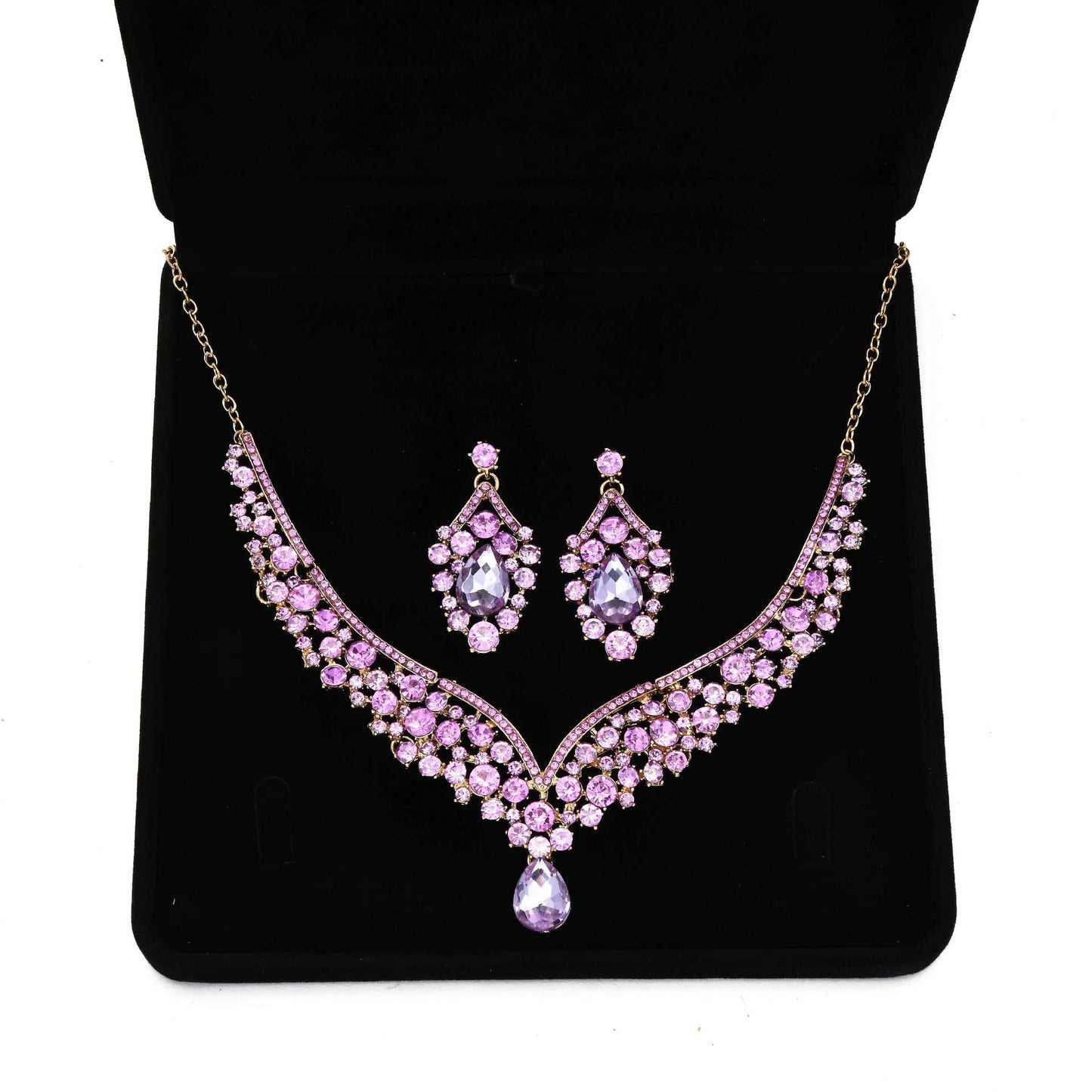 Bride Wedding Two-piece Exquisite Rhinestone Suite Necklaces