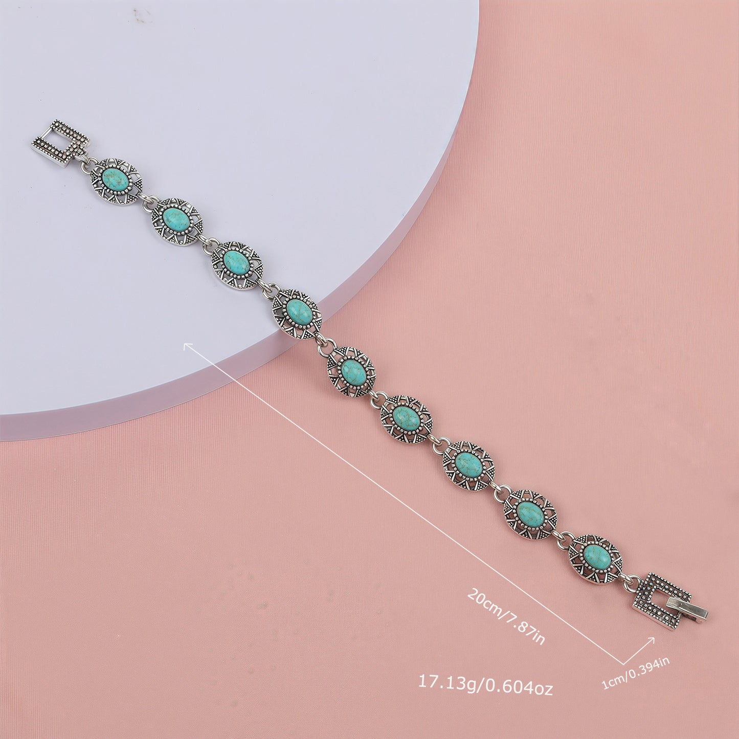 Women's Personality Retro Ethnic Style Inlaid Turquoise Bracelet