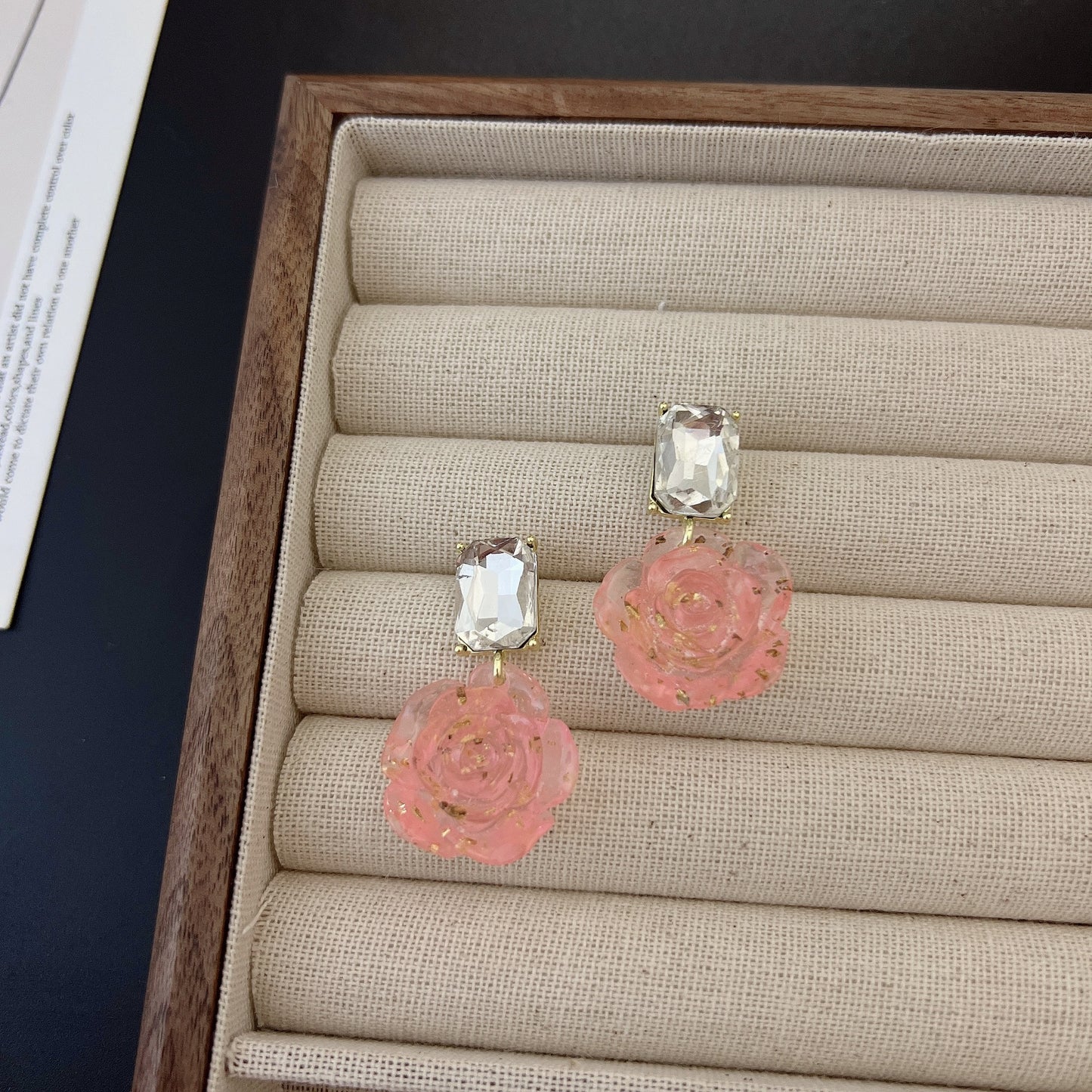 Super Fairy Light Luxury Sweet Pink Earrings