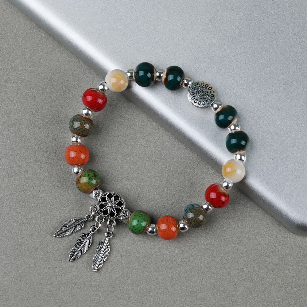 Starfish Shell Drawstring Ceramic Artistic Vintage Little Bracelet