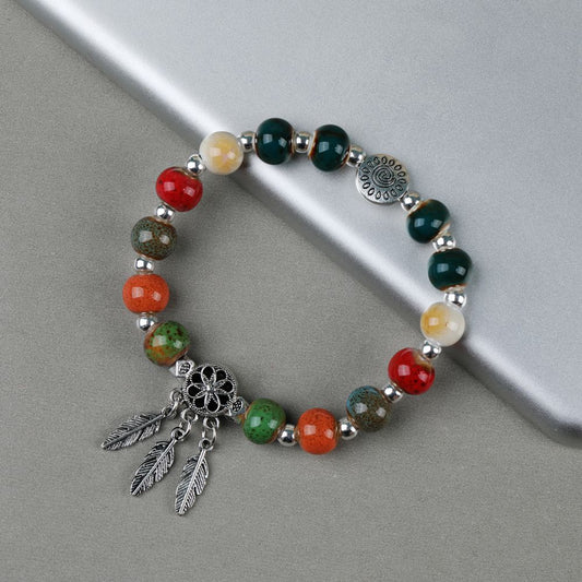 Starfish Shell Drawstring Ceramic Artistic Vintage Little Bracelet