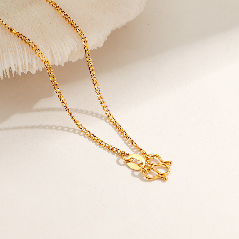 No Fading Buckle Snake Bones Chain Female Simple Commute Choker Necklaces