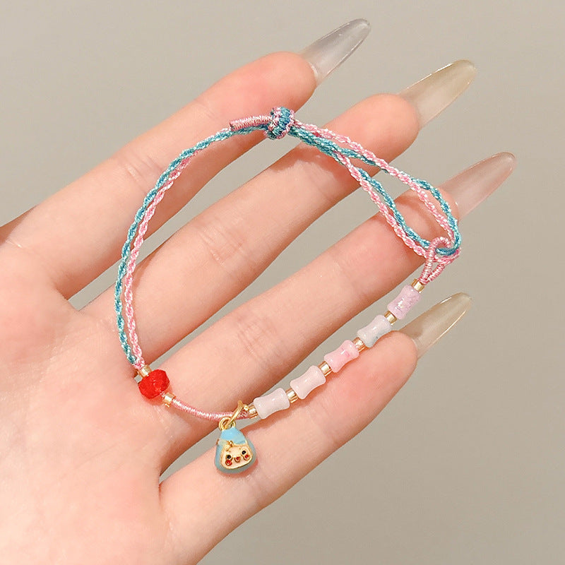Small Gift Tassel Adjustable Red Rope Dragon Boat Festival Bracelet