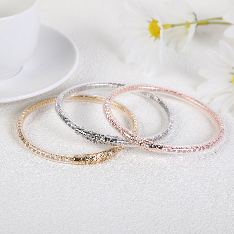 Women's Silicone Fashion Diamond Six-pointed Star Joint Bracelets