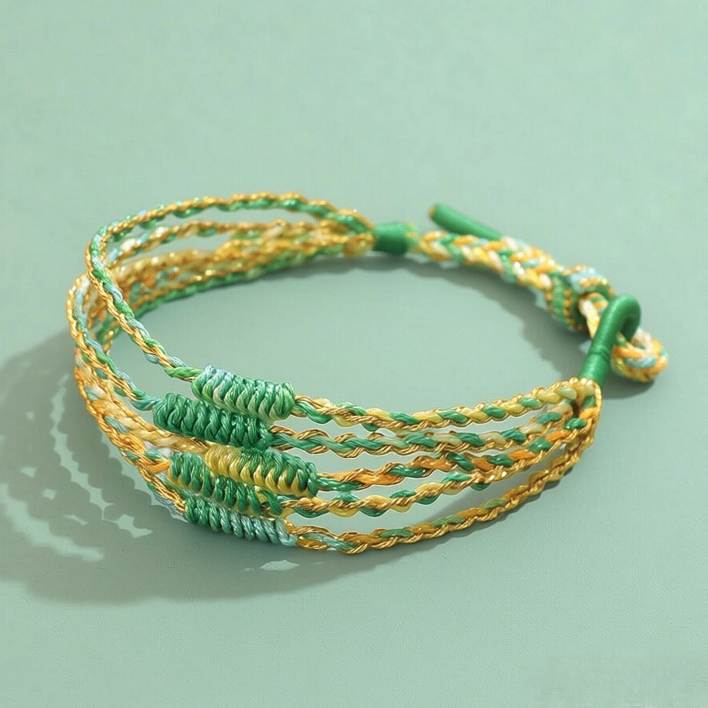 Festival Colorful Rope Carrying Strap Handmade Woven Bracelet
