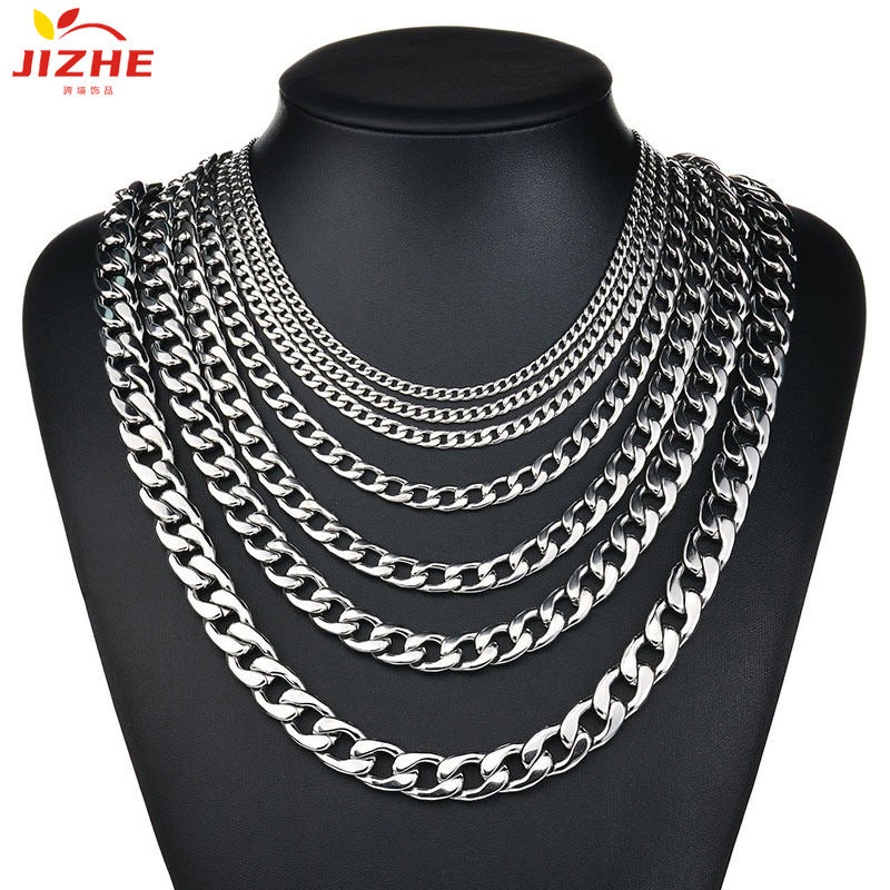 Men's Hop Mixed Batch More Sizes Chain Titanium Necklaces