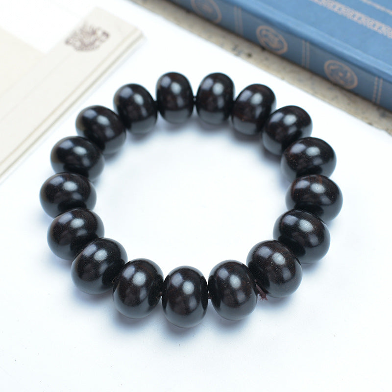Men's Abacus Beads Night Moonstone Jade Sandalwood Bracelet
