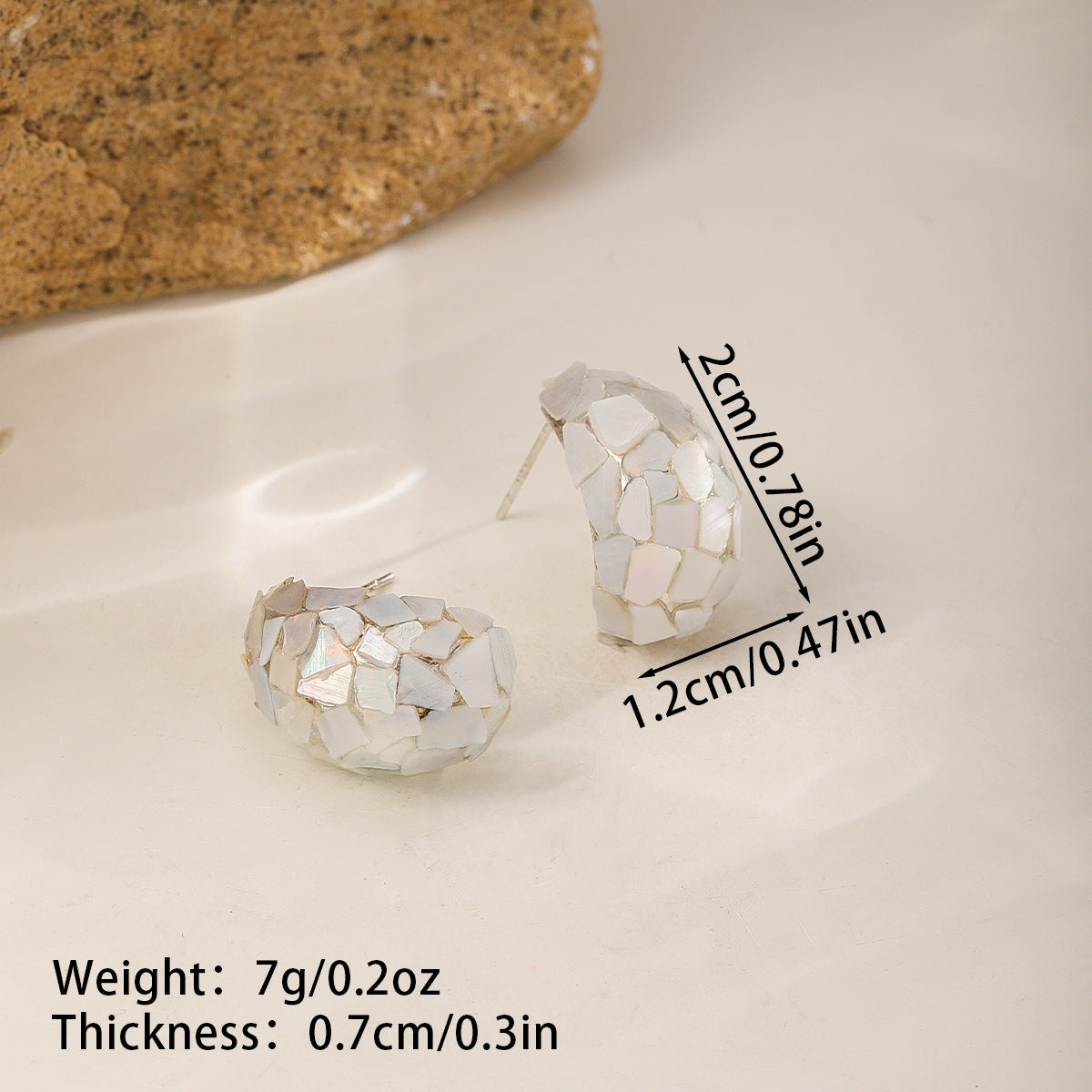 Ear Light Luxury High-grade Niche Design Female Cold Style Stud Earrings