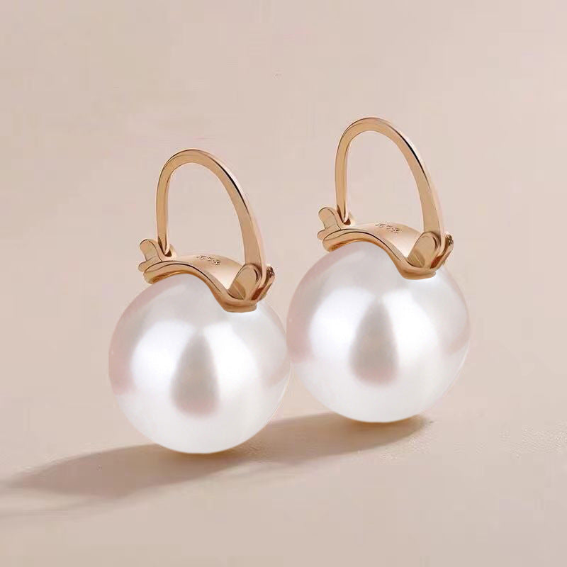 Shell Pearl Parvenu Gold Imitation White Rings