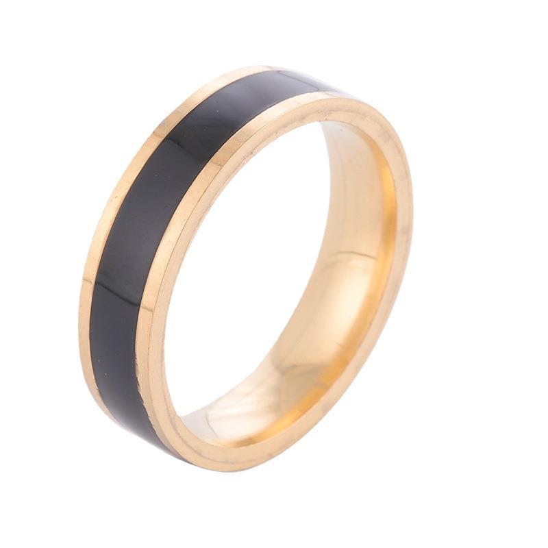 Women's Stainless Steel Female Niche Advanced Style Wide Titanium Simple Ring